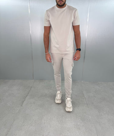 T-Shirt & Cargo Set Ecru