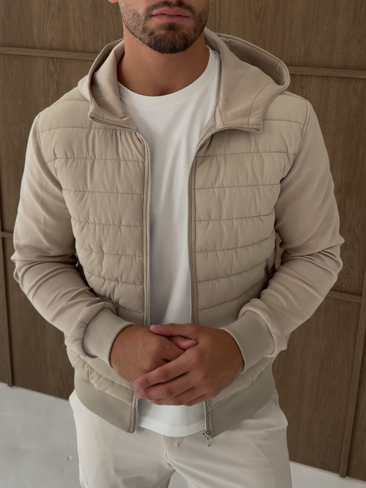 Hybrid Quilted Hooded Jacket