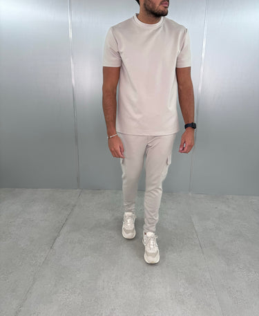T-Shirt & Cargo Set Ecru