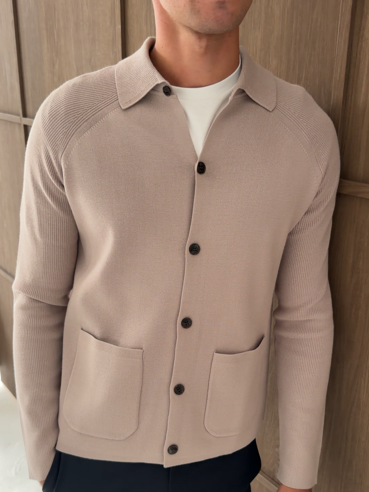 Knitted Overshirt Stone