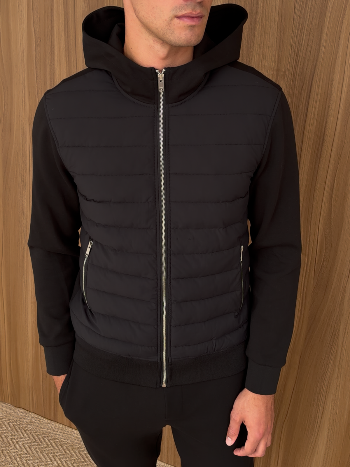 Hybrid Quilted Hooded Jacket