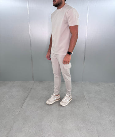 T-Shirt & Cargo Set Ecru