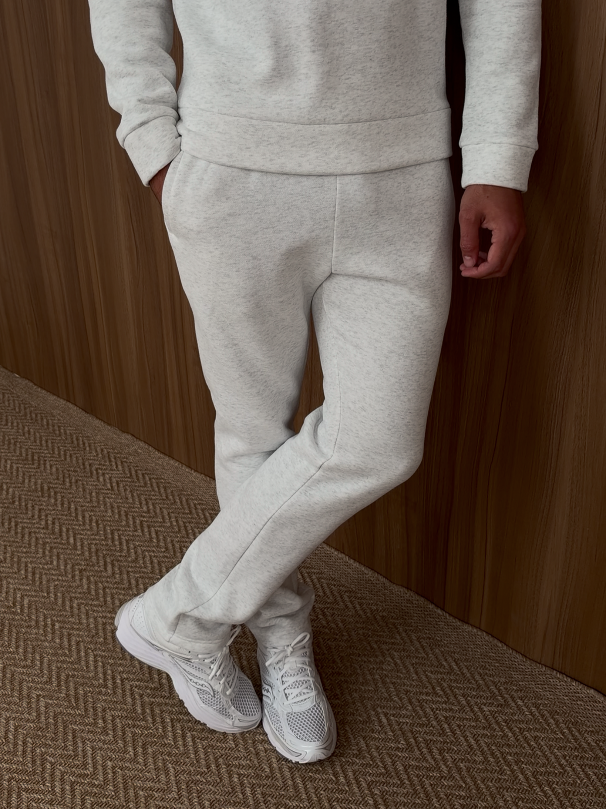 Relaxed Fit Straight Leg Jogger Heather-Grey