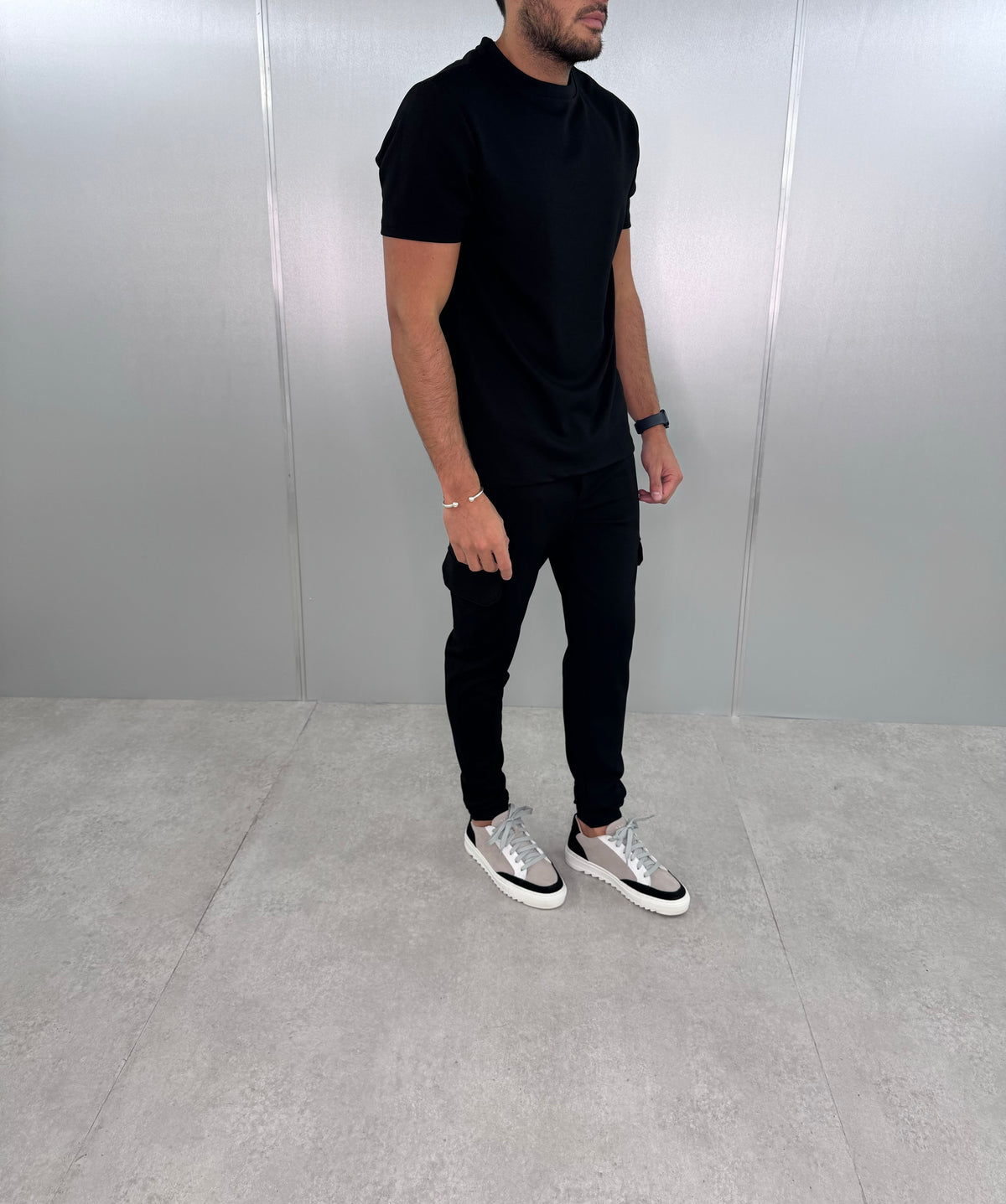 T-Shirt & Cargo Set BLACK