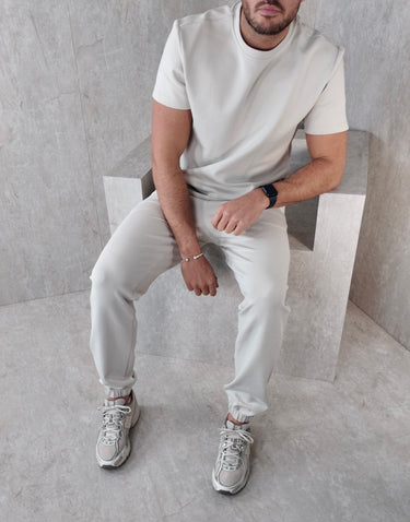 JERSEY INTERLOCK RELAXED T-SHIRT & JOGGER SET