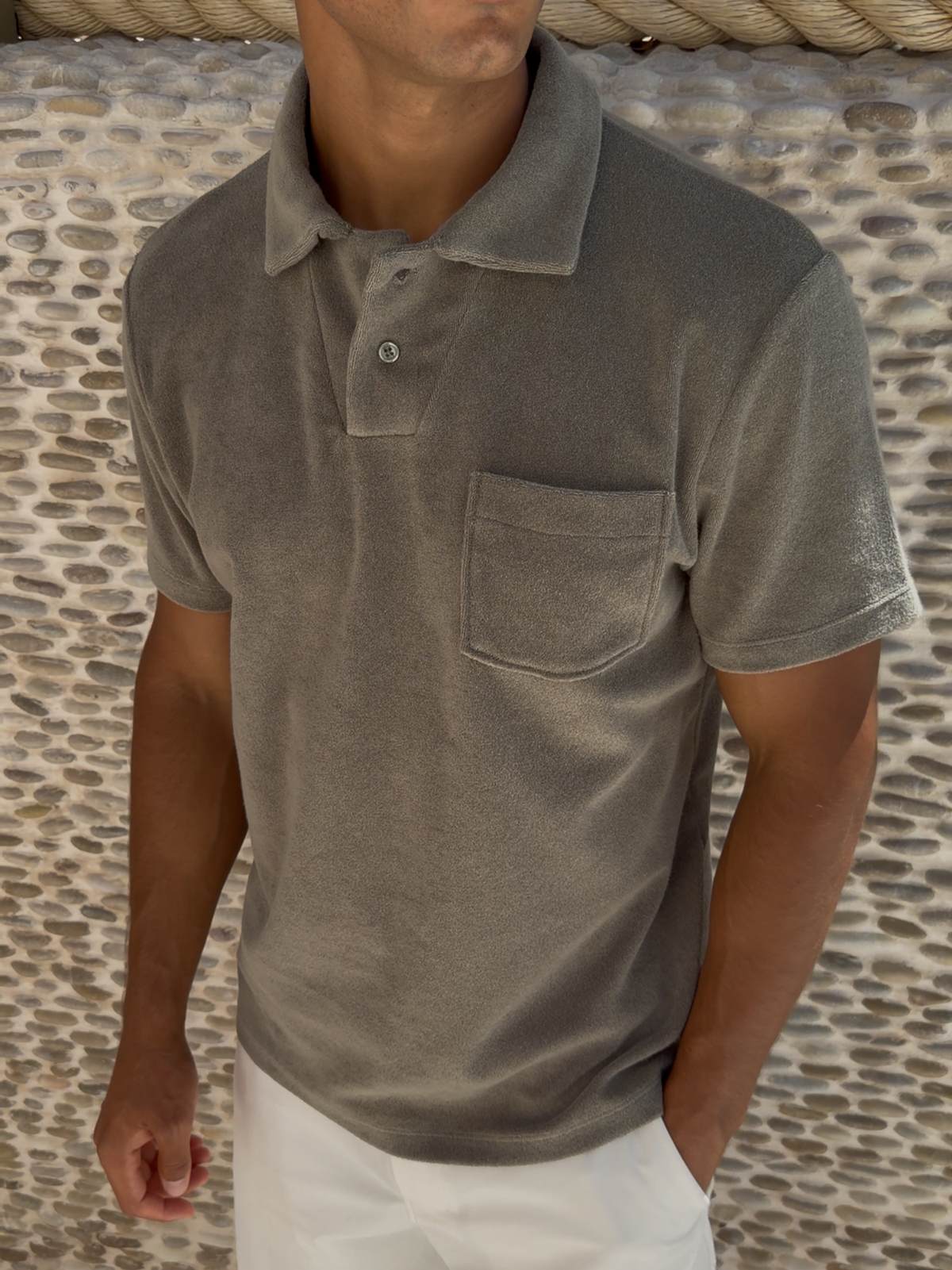 Towelling Short Sleeve Polo
