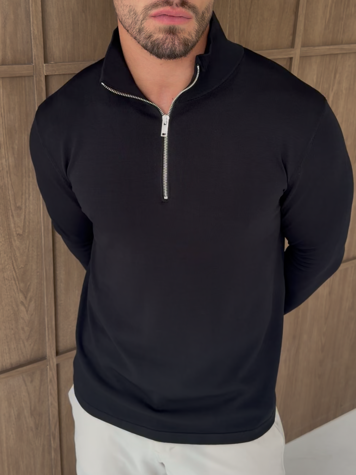 Fine Knit Half Zip Jumper