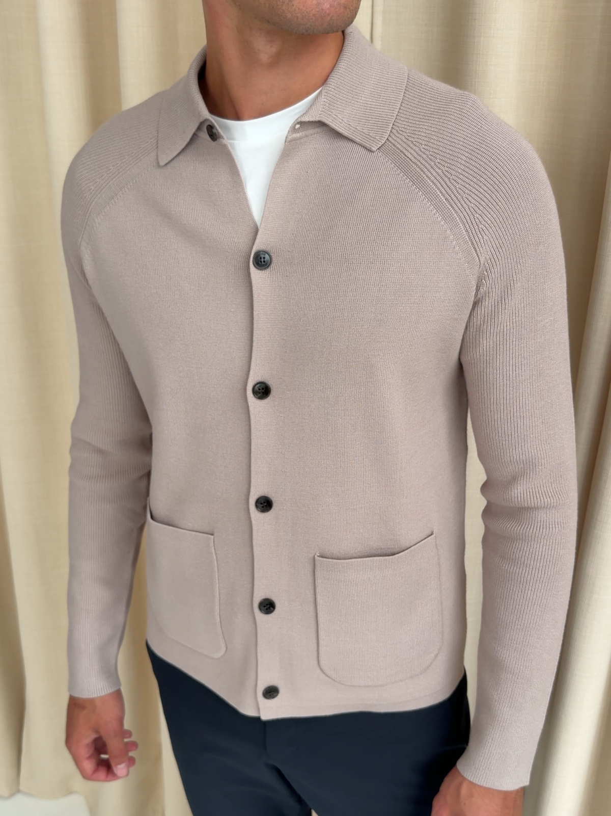 Knitted Overshirt Stone