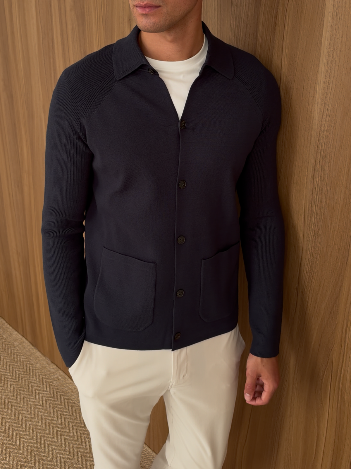 Knitted Overshirt Navy