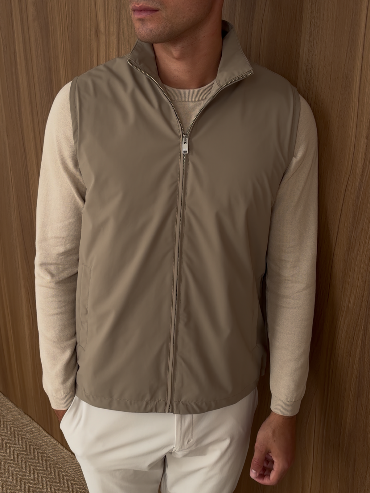 Premium Technical Gilet Khaki