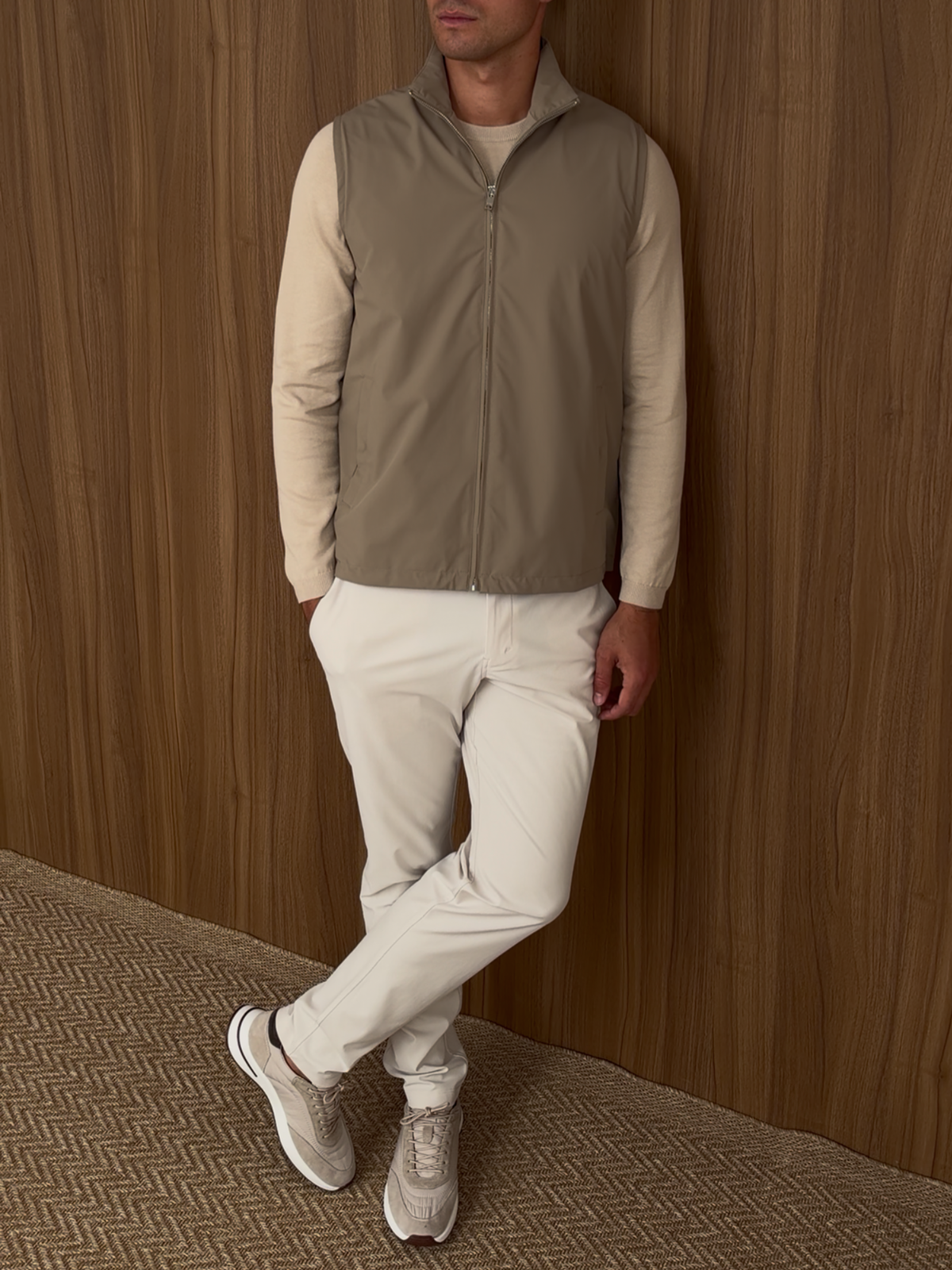 Premium Technical Gilet Khaki