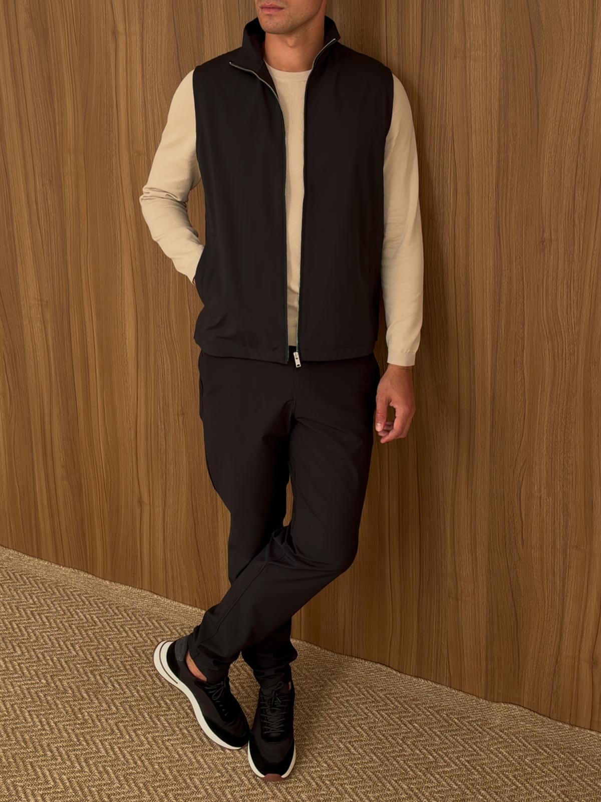 Premium Technical Gilet Black