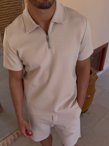 Jersey Half-Zip Polo