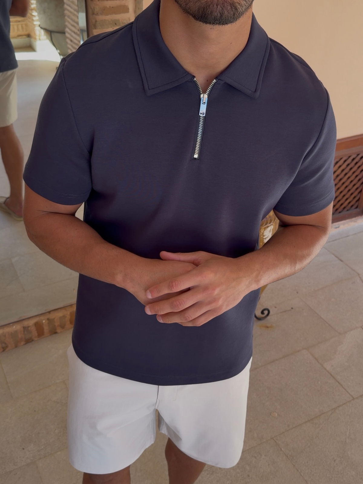 Jersey Half-Zip Polo