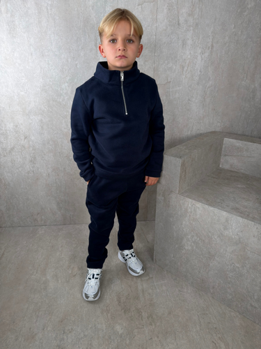 Kids Half Zip Relaxed Fit Tracksuit