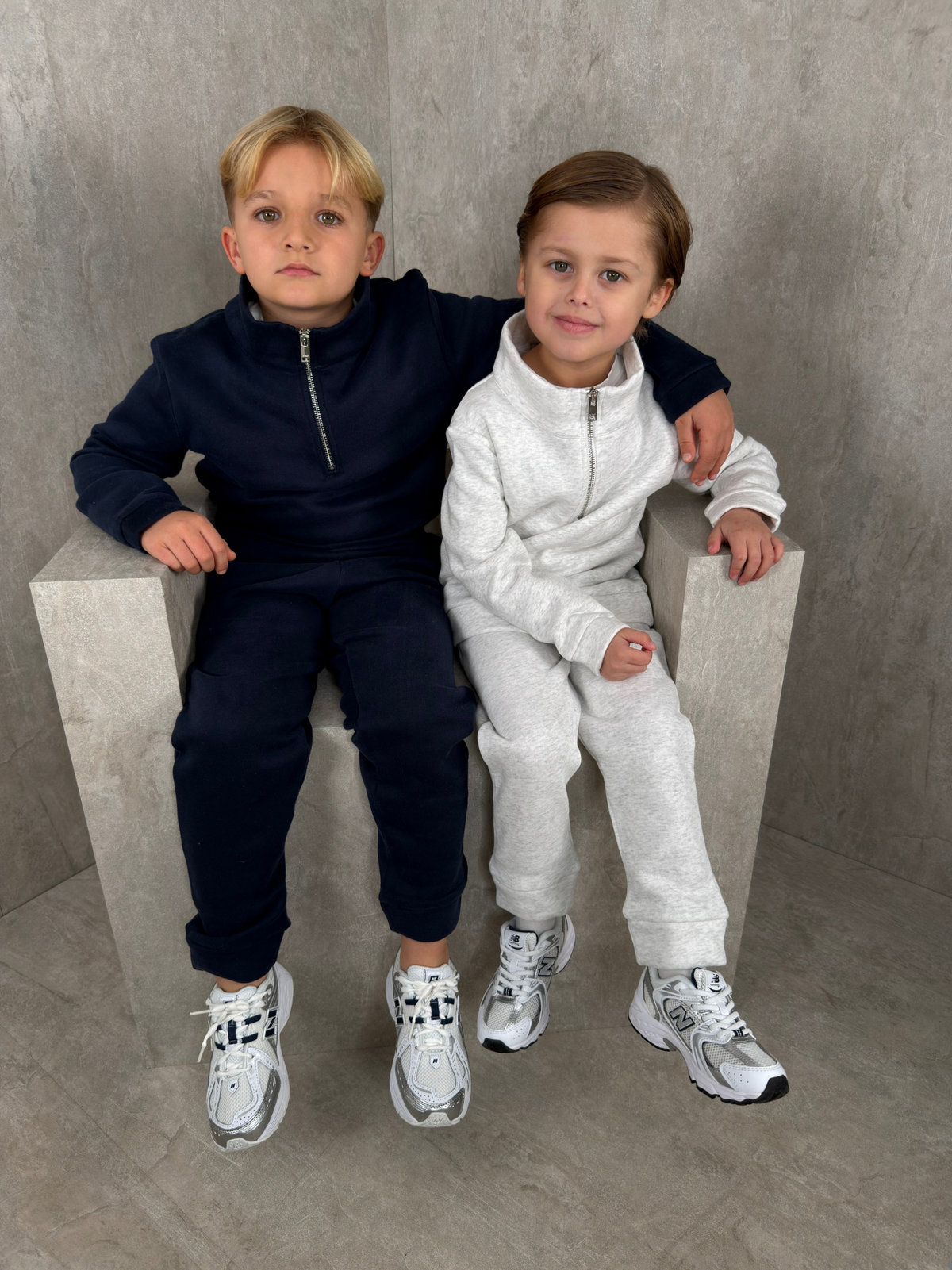 Kids Half Zip Relaxed Fit Tracksuit