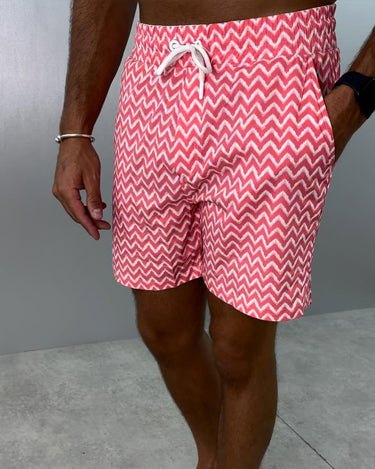ZIG ZAG PRINTED SWIM SHORTS